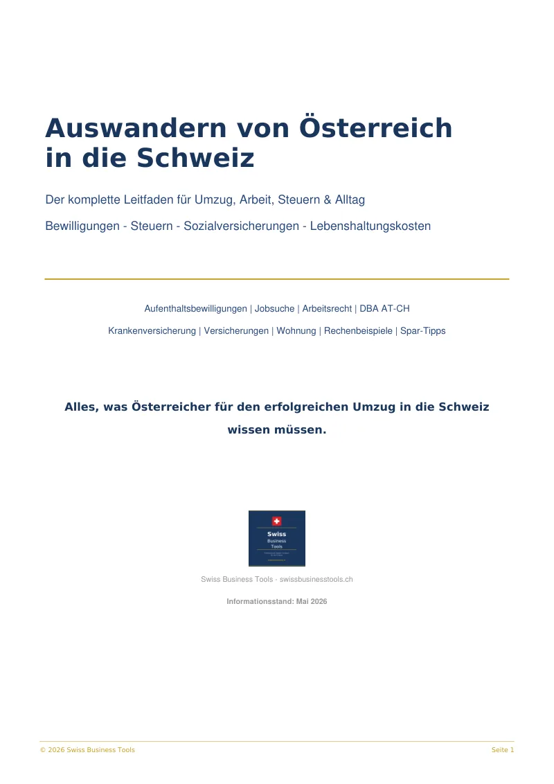 Auswandern von Österreich in die Schweiz - Der komplette Guide