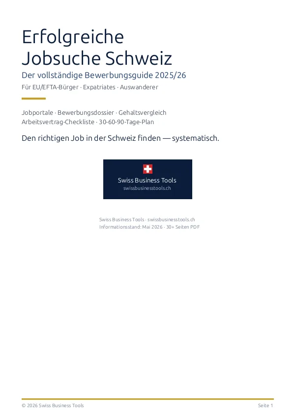 Erfolgreiche Jobsuche in der Schweiz - Der strategische Leitfaden