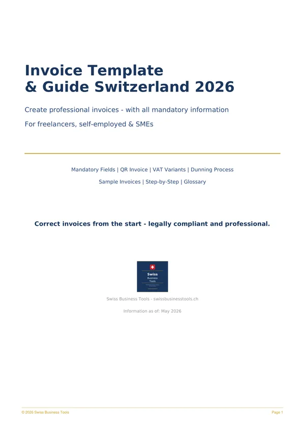 Swiss Invoice Template - Professional Invoices with VAT & QR Code