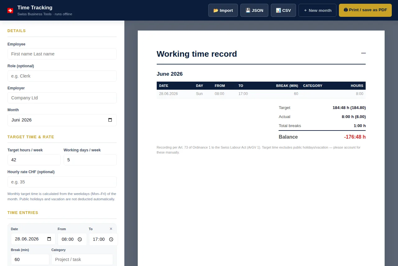 Live Time Tracker