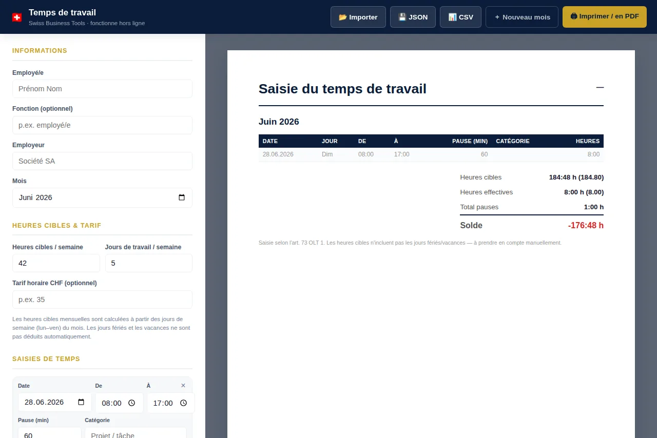 Suivi du temps en direct